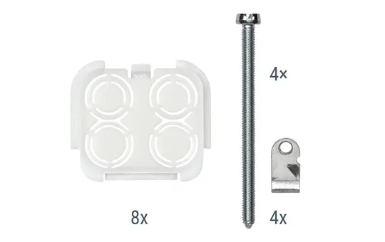 ELSNER 60223 Kit de montage pour cloison sèche WS1000 Color 4 vis de serrage, 8 passages de câbles