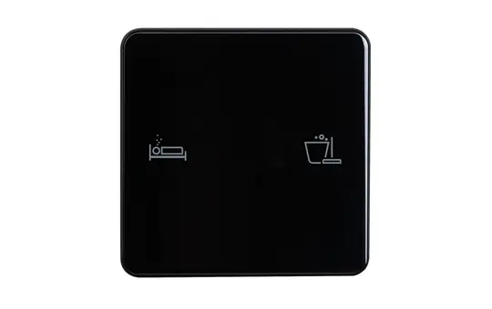 ELSNER 71332 KNX hotel glass push button eTR Room service | Deep black