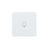 ELSNER 71334 Interrupteur tactile en verre KNX pour hôtel eTR Service de chambre, sonnette de porte | Blanc signal