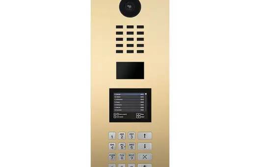 DOORBIRD D21DKV IP video door station (423887954) Display, keypad, vertical | Brass look