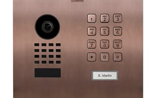 DOORBIRD D1101KH Station vidéo IP moderne encastrée (423873292) 1 poste | Aspect bronze