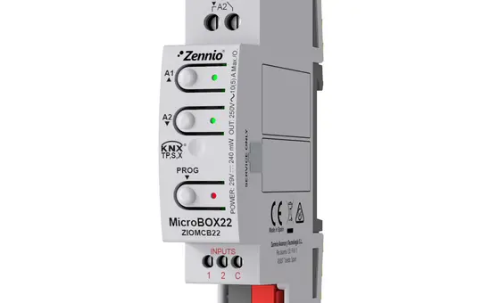 ZENNIO ZIOMCB22 KNX Universal Actuator MicroBox 16 A 2-gang, Secure