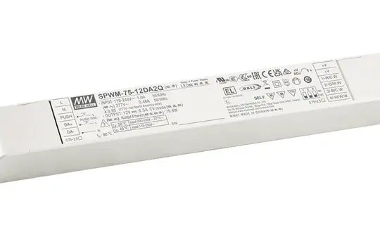 MEANWELL SPWM-75-12DA2Q LED power supply 12 V DALI-2 75.6 W, DT6, DT8
