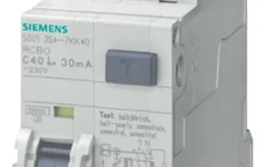 SIEMENS 5SU1354-7KK13 FI/LS Type A uncoated 30 mA 1P+N 13 A, 10 kA, C-curve