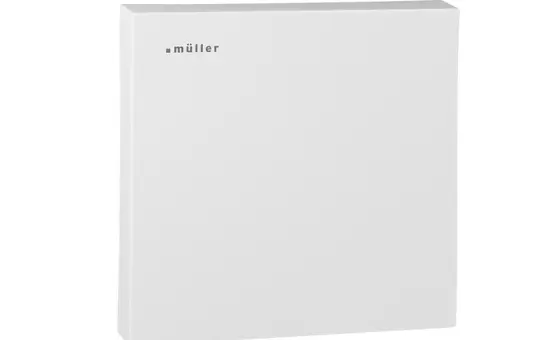 MÜLLER GS3012knx KNX room temperature controller Hygrostat, Secure | Studio white | 80x80 mm
