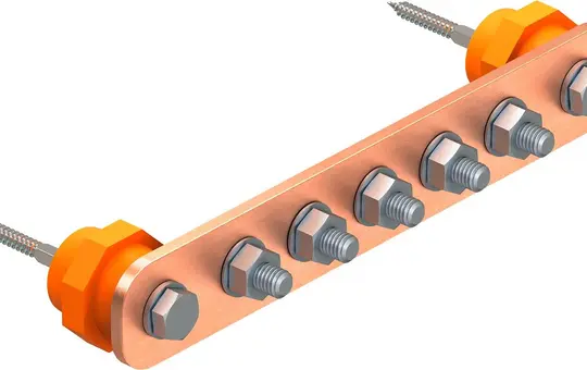 OBO BETTERMANN 5015842 Barrette de mise à potentiel BigBar, pour secteur industriel, 10 raccordements