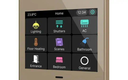 ZENNIO ZVICX35C KNX-Touchpanel CX35 Standard | Champagne | 3,5 pouces