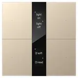GVS CHPBD-04/24.1.14 KNX Secure Tastsensor S-Serie 2-gang, display standard glass | Champagne