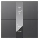 GVS CHPBD-04/24.2.13 KNX Secure Tastsensor S-Serie 2-gang, display mirror glass | Anthracite