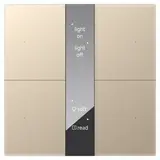 GVS CHPBD-04/24.2.14 KNX Secure Tastsensor S-Serie 2-gang, display mirror glass | Champagne