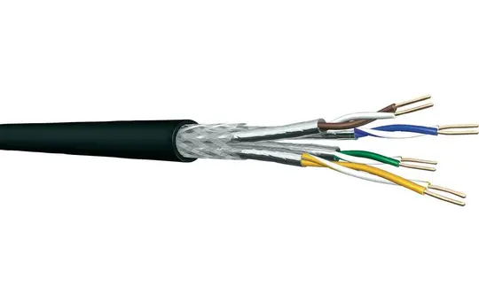 DRAKA UC900SS23/14P data cable Cat. 7 earth loss (1000MHz) Sold by the meter | black | 4x2x23 AWG