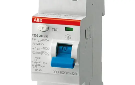 ABB F202A-25/0.03 FI circuit breaker 2-pole 30mA type A 25 A