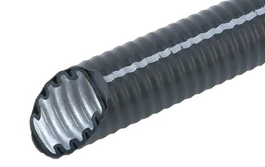 FRÄNKISCHE 25510025 corrugated pipe FFKuS-EM-F-LS0H M25 | black