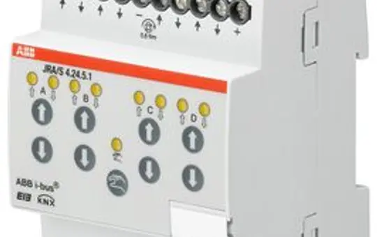 ABB JRA/S4.24.5.1 KNX blind actuator 24 V 4-fold, manual operation, travel time measurement