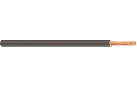 PVC core cable rigid H07V-U10swRi.100 Ring 100 m | black | 10 mm²