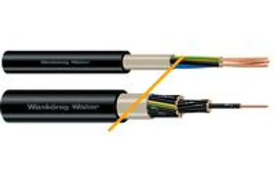 Heavy current underground cable 4 mm² NYY-J3X4RE Sold by the meter | 3x4 mm²