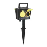 BACHMANN 394.182 garden socket with ground spike 4-fold
