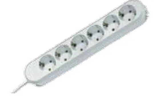 BACHMANN 381.247K table socket SMART 6-fold | white | 1,50 m
