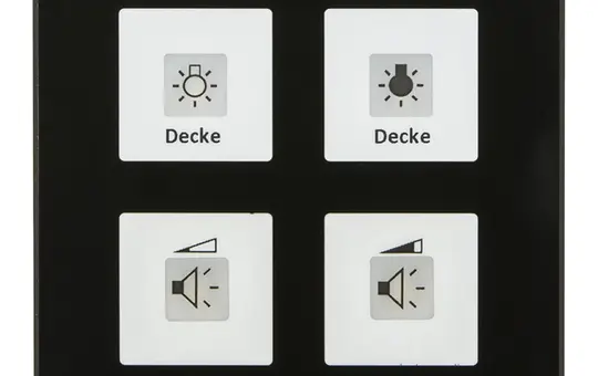 MDT BE-GT04S.01 KNX glass button Plus 4-fold | glass black