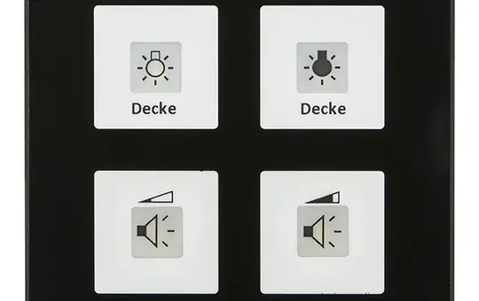 MDT BE-GTT4S.01 KNX glass button Plus 4-fold, temperature sensor | glass black