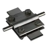 DEHN 318209 cross piece without intermediate plate V4A round and flat conductors | 30 x 30 mm