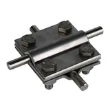 DEHN 319209 cross piece with intermediate plate V4A round and flat conductors | 30 x 30 mm