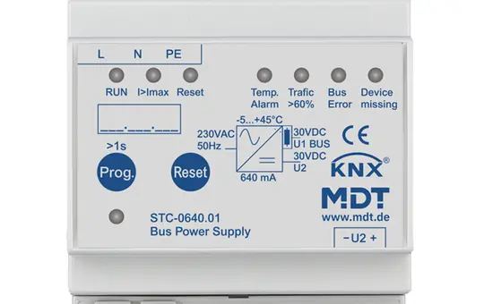 MDT STC-0640.01 KNX bus power supply 640 mA, diagnostic function