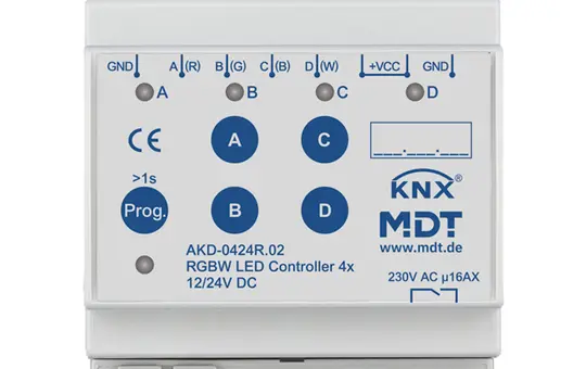 MDT AKD-0424R.02 KNX LED dimming actuator REG 4/8 A
