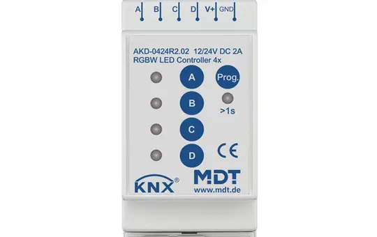 MDT AKD-0424R2.02 KNX LED dimming actuator REG 2/4 A