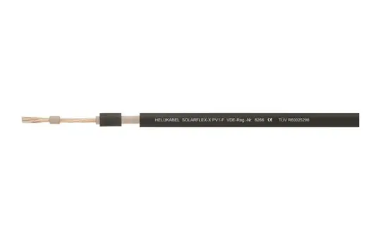 Solar cable H1Z2Z2-KswRi.100 Ring 100 m | black | 6 mm²