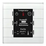 MDT BE-GBZW.01 KNX glass control center Smart pure white shiny