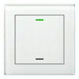 MDT BE-GTL1TW.01 KNX glass button II Light with temperature 1-fold, neutral | glass white