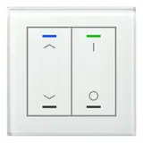 MDT BE-GTL2TW.C1 KNX glass button II Light with temperature 2-fold, IO, arrows | glass white