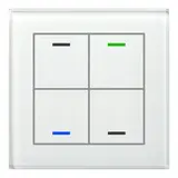 MDT BE-GTL4TW.01 KNX glass button II Light with temperature 4-fold, neutral | glass white