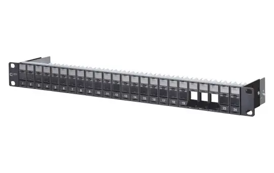 METZ CONNECT 130920-BKKE Keystone patch panel unequipped 24 port | black