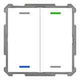 MDT BE-TAL6302.01 KNX pushbutton sensor Light 63 2-fold, neutral