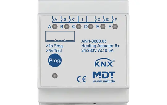 MDT AKH-0600.03 KNX heating actuator 6-fold