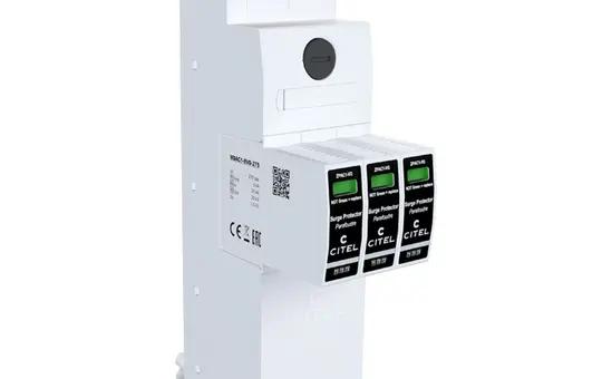 CITEL 64079 combination arrester type 1+2+3 busbar 4-pole, TT TN-S, Iimp=8 kA, with contact