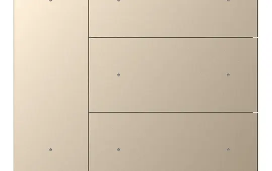 GVS 88188025 KNX pushbutton sensor WALTZ 4-fold, aluminum | champagne