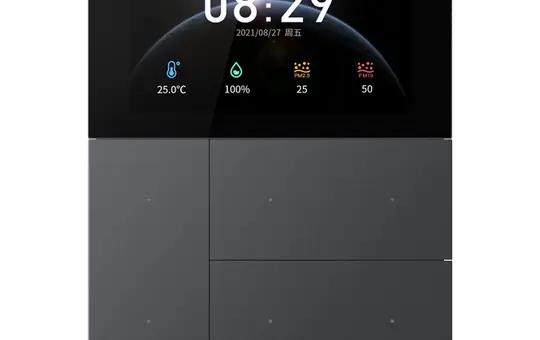 GVS 88186090 KNX room controller WALTZ TOUCH+ PAD 4-fold, aluminum | anthracite