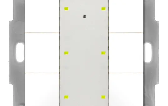 MDT BE-TA55T6.02 KNX pushbutton Plus with Temp. UP v2 6-fold | pure white matt