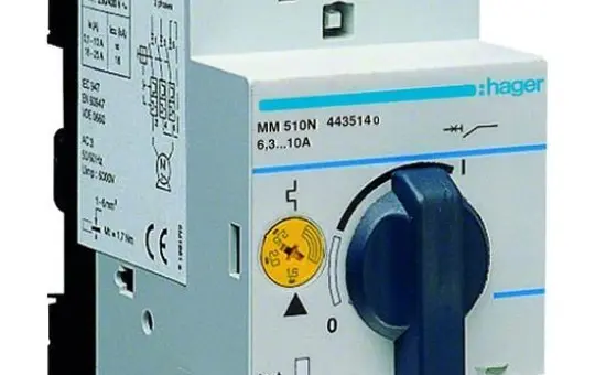 HAGER motor protection switch adjustable K-Char. 
