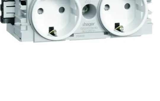 HAGER duct socket Wago Winsta for C-profile 