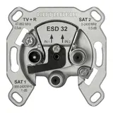 KATHREIN 274421 antenna socket 3-way, TWIN-SAT, stitch, 1 dB