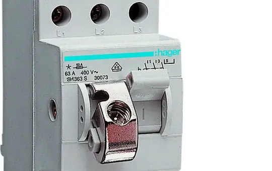 HAGER SH363S off switch 3-pole compact REG lockable and sealable