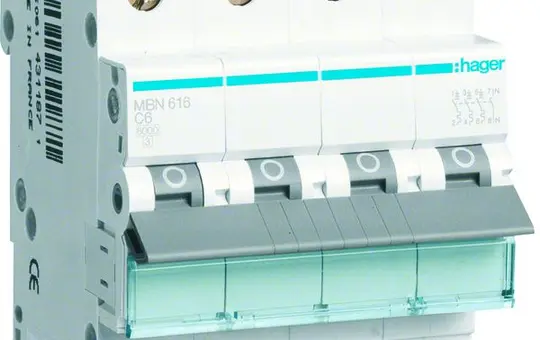 HAGER MBN616 circuit breaker 3-pole + N type B 16 A