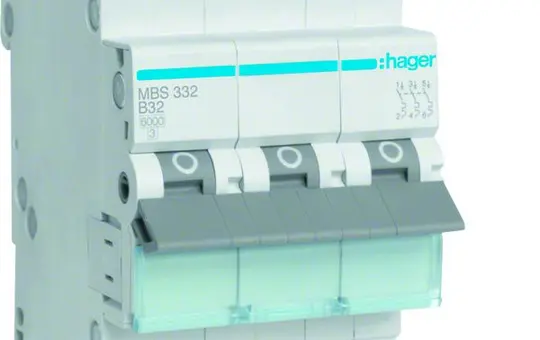 HAGER MBS332 circuit breaker 3-pole type B QuickCon. 32A