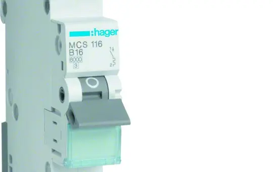 HAGER MCS116 circuit breaker 1-pole type C QuickCon. 16 A