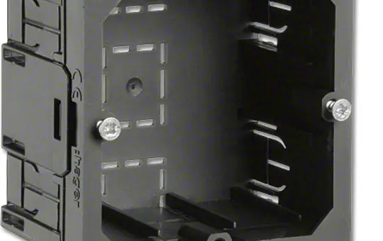 HAGER G2850 device installation box, front-locking 1-fold, for switch programs