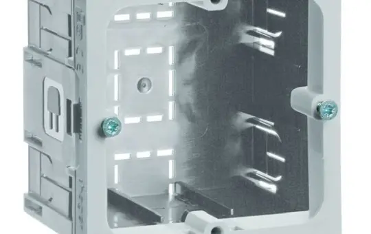 HAGER GLT4001 device installation box, front-locking 2-fold, for data technology